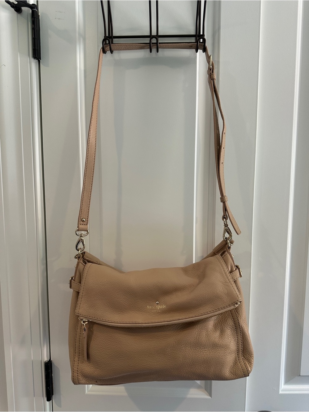 kate spade Beige/Tan Leather Crossbody Satchel